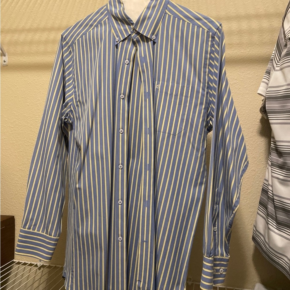 Southern Tide Blue and White Striped Men's Shirt